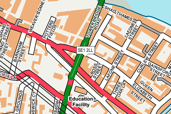 SE1 2LL map - OS OpenMap – Local (Ordnance Survey)