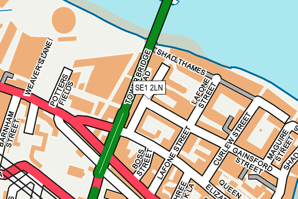 SE1 2LN map - OS OpenMap – Local (Ordnance Survey)