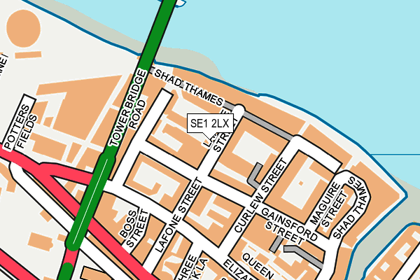 SE1 2LX map - OS OpenMap – Local (Ordnance Survey)