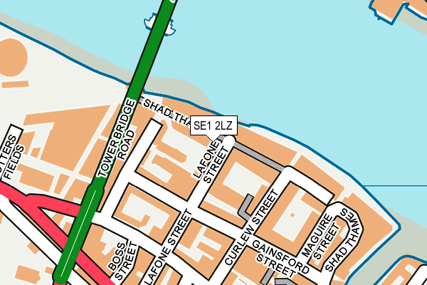 SE1 2LZ map - OS OpenMap – Local (Ordnance Survey)