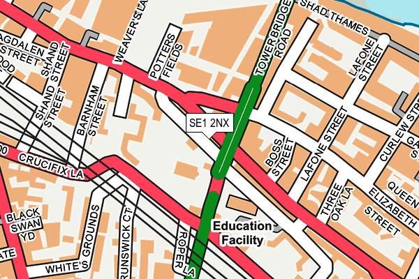 SE1 2NX map - OS OpenMap – Local (Ordnance Survey)