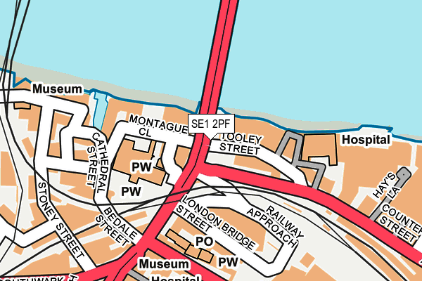 SE1 2PF map - OS OpenMap – Local (Ordnance Survey)