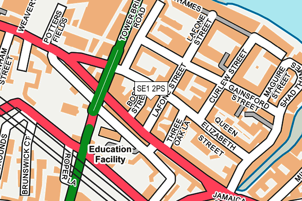 SE1 2PS map - OS OpenMap – Local (Ordnance Survey)