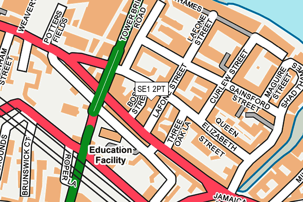 SE1 2PT map - OS OpenMap – Local (Ordnance Survey)