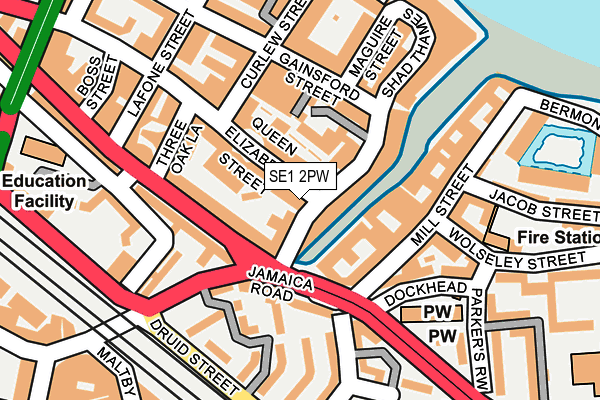 SE1 2PW map - OS OpenMap – Local (Ordnance Survey)
