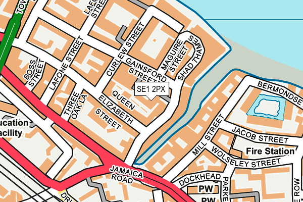 SE1 2PX map - OS OpenMap – Local (Ordnance Survey)