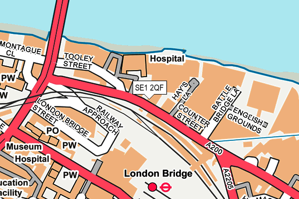 SE1 2QF map - OS OpenMap – Local (Ordnance Survey)