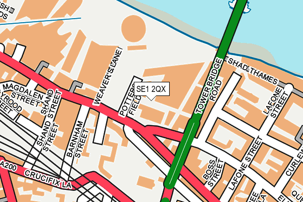 SE1 2QX map - OS OpenMap – Local (Ordnance Survey)