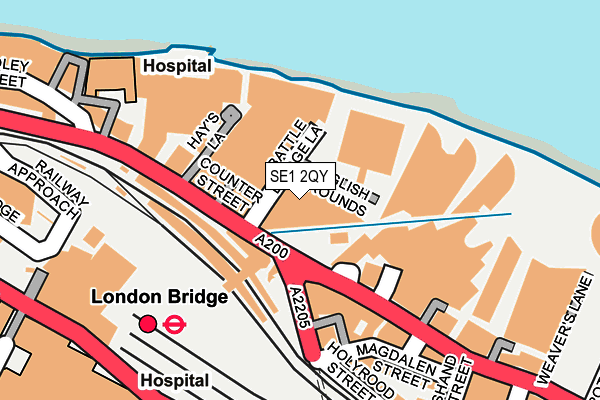 SE1 2QY map - OS OpenMap – Local (Ordnance Survey)