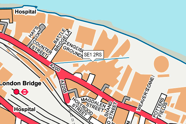 SE1 2RS map - OS OpenMap – Local (Ordnance Survey)