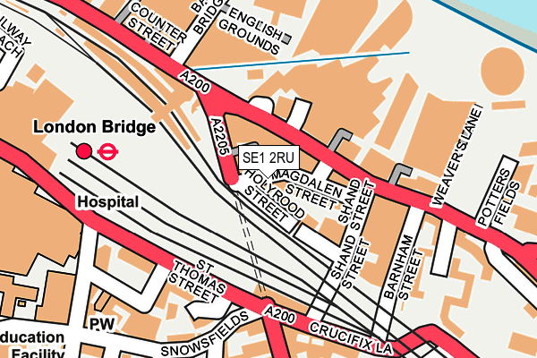 SE1 2RU map - OS OpenMap – Local (Ordnance Survey)
