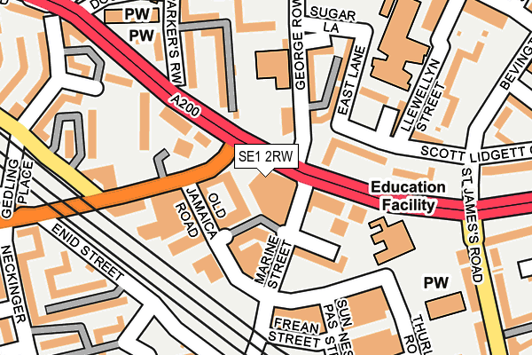 SE1 2RW map - OS OpenMap – Local (Ordnance Survey)