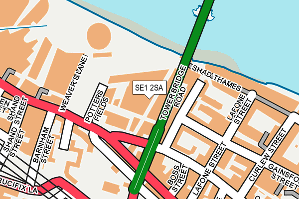 SE1 2SA map - OS OpenMap – Local (Ordnance Survey)