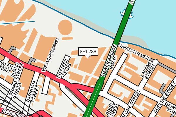 SE1 2SB map - OS OpenMap – Local (Ordnance Survey)