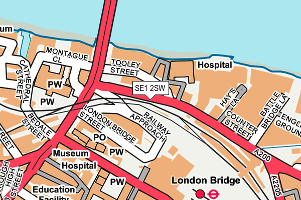 SE1 2SW map - OS OpenMap – Local (Ordnance Survey)