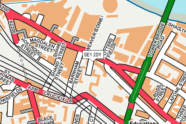 SE1 2SY map - OS OpenMap – Local (Ordnance Survey)