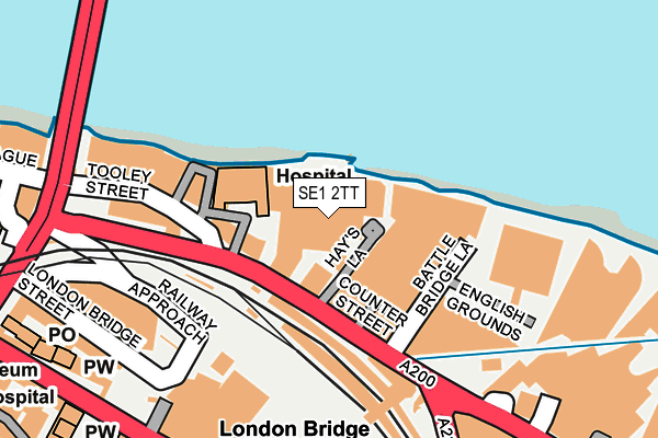 SE1 2TT map - OS OpenMap – Local (Ordnance Survey)