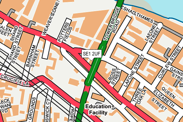 SE1 2UF map - OS OpenMap – Local (Ordnance Survey)