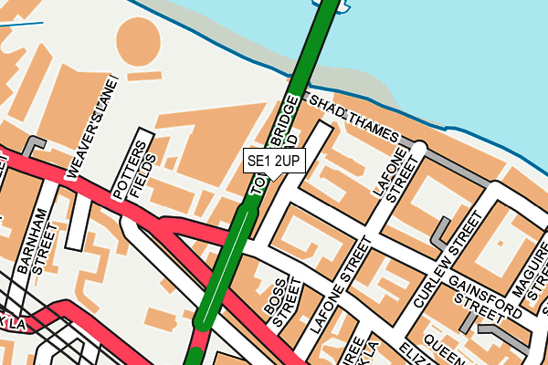SE1 2UP map - OS OpenMap – Local (Ordnance Survey)