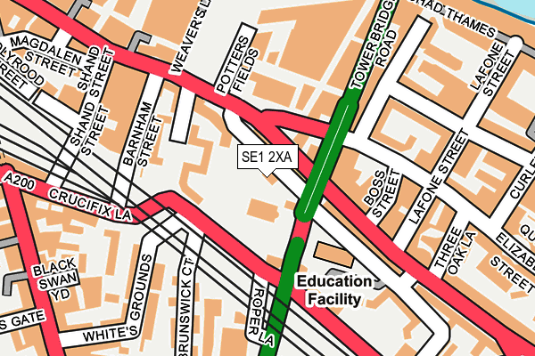 SE1 2XA map - OS OpenMap – Local (Ordnance Survey)