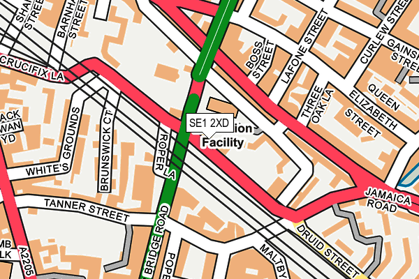 SE1 2XD map - OS OpenMap – Local (Ordnance Survey)