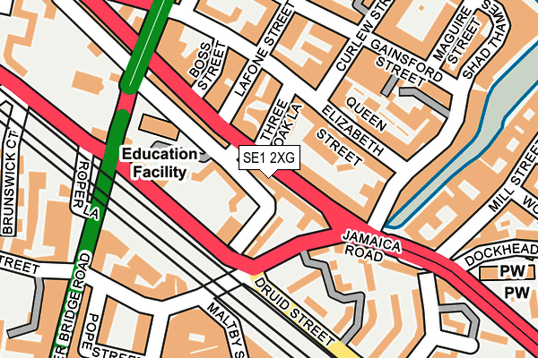 SE1 2XG map - OS OpenMap – Local (Ordnance Survey)