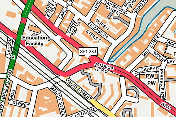 SE1 2XJ map - OS OpenMap – Local (Ordnance Survey)
