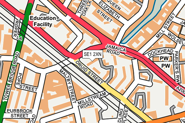 SE1 2XN map - OS OpenMap – Local (Ordnance Survey)