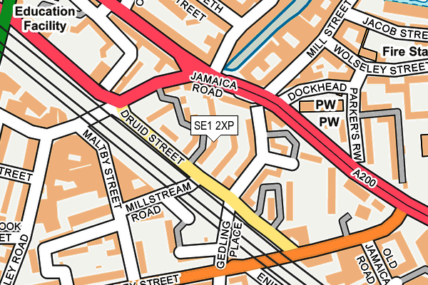 SE1 2XP map - OS OpenMap – Local (Ordnance Survey)