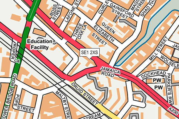SE1 2XS map - OS OpenMap – Local (Ordnance Survey)