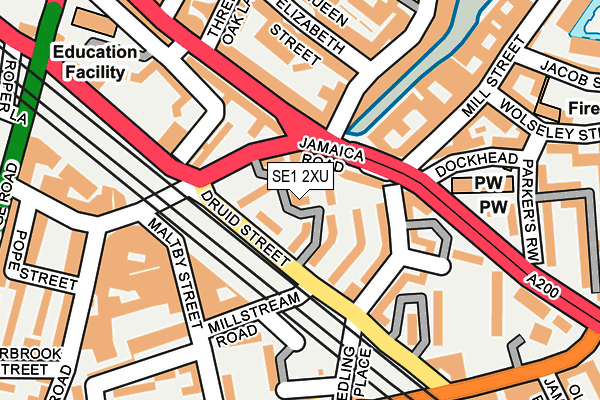 SE1 2XU map - OS OpenMap – Local (Ordnance Survey)