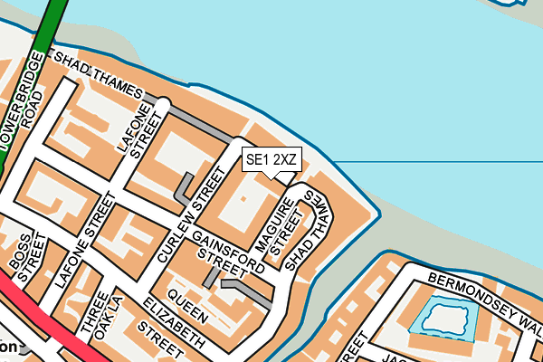SE1 2XZ map - OS OpenMap – Local (Ordnance Survey)