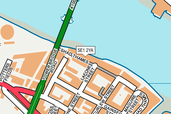 SE1 2YA map - OS OpenMap – Local (Ordnance Survey)