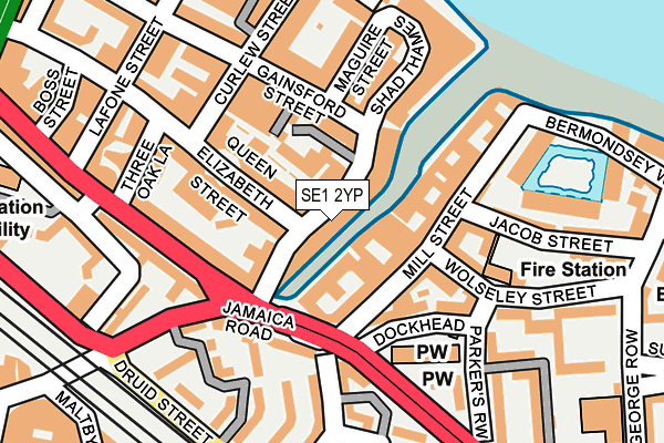 SE1 2YP map - OS OpenMap – Local (Ordnance Survey)