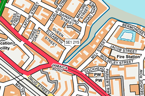 SE1 2YS map - OS OpenMap – Local (Ordnance Survey)