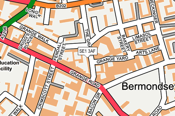 SE1 3AF map - OS OpenMap – Local (Ordnance Survey)