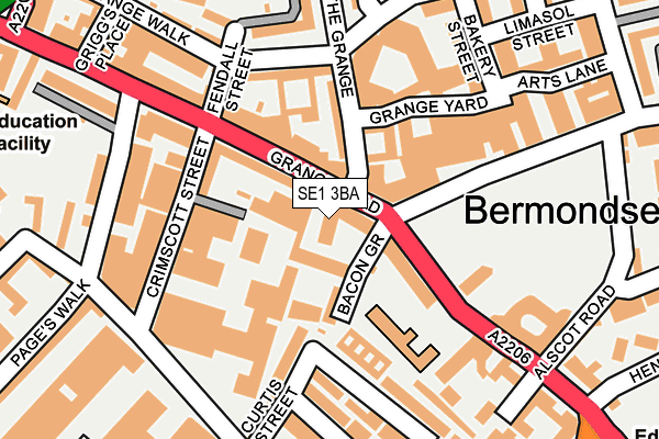 SE1 3BA map - OS OpenMap – Local (Ordnance Survey)