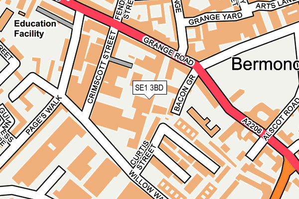 SE1 3BD map - OS OpenMap – Local (Ordnance Survey)