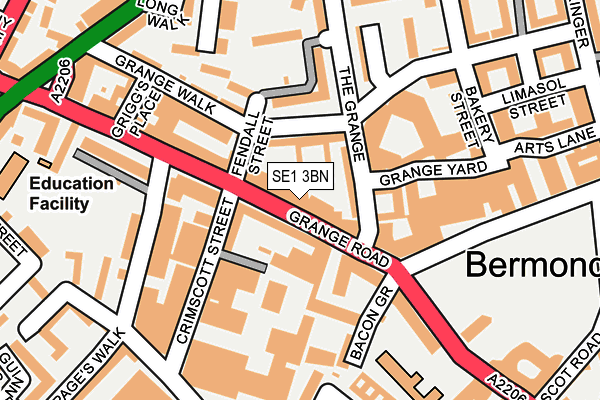 SE1 3BN map - OS OpenMap – Local (Ordnance Survey)