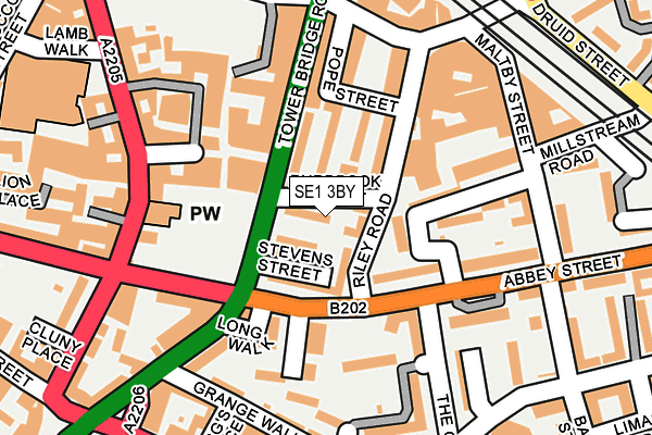 SE1 3BY map - OS OpenMap – Local (Ordnance Survey)