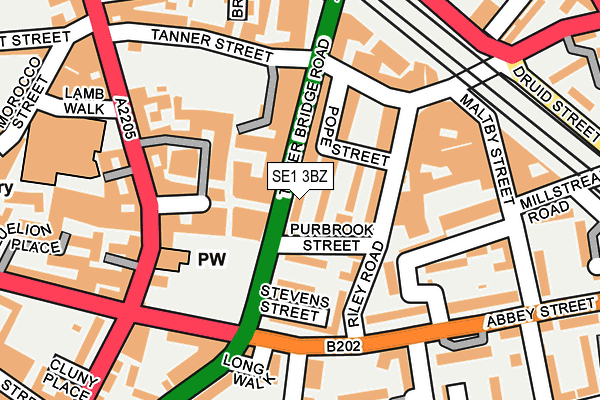 SE1 3BZ map - OS OpenMap – Local (Ordnance Survey)
