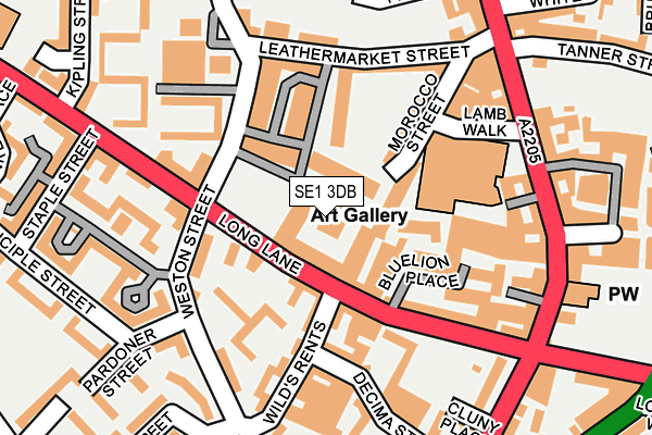 SE1 3DB map - OS OpenMap – Local (Ordnance Survey)