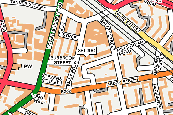 SE1 3DG map - OS OpenMap – Local (Ordnance Survey)