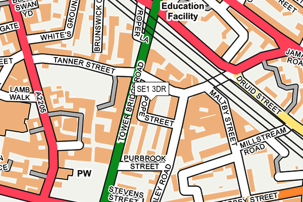 SE1 3DR map - OS OpenMap – Local (Ordnance Survey)
