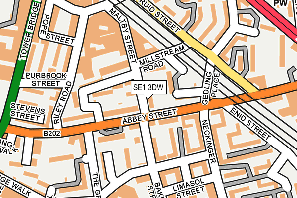 SE1 3DW map - OS OpenMap – Local (Ordnance Survey)