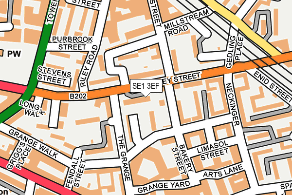 SE1 3EF map - OS OpenMap – Local (Ordnance Survey)