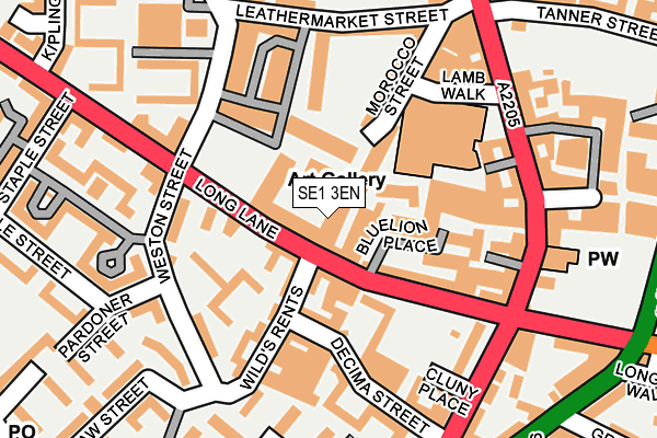 SE1 3EN map - OS OpenMap – Local (Ordnance Survey)