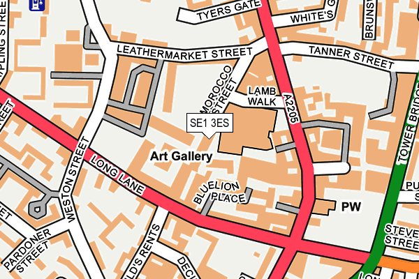 SE1 3ES map - OS OpenMap – Local (Ordnance Survey)