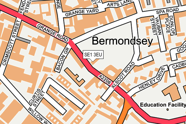 SE1 3EU map - OS OpenMap – Local (Ordnance Survey)