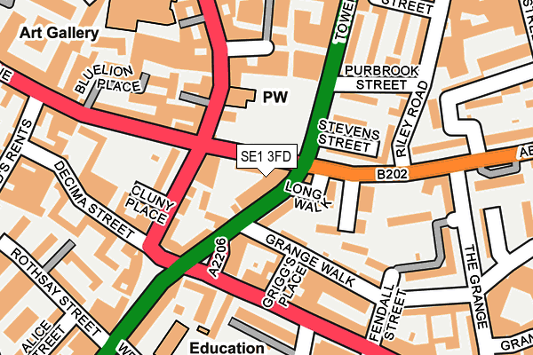 SE1 3FD map - OS OpenMap – Local (Ordnance Survey)